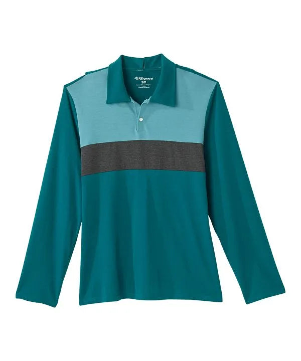Front of the carribean Men's Casual Open Back 2-Piece Set