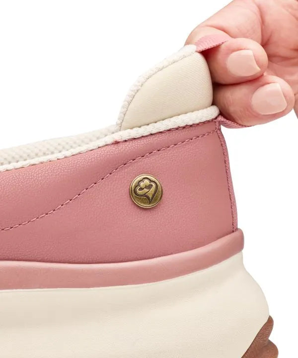 Finger loop of the dusty rose Women's Wide Walking Shoes