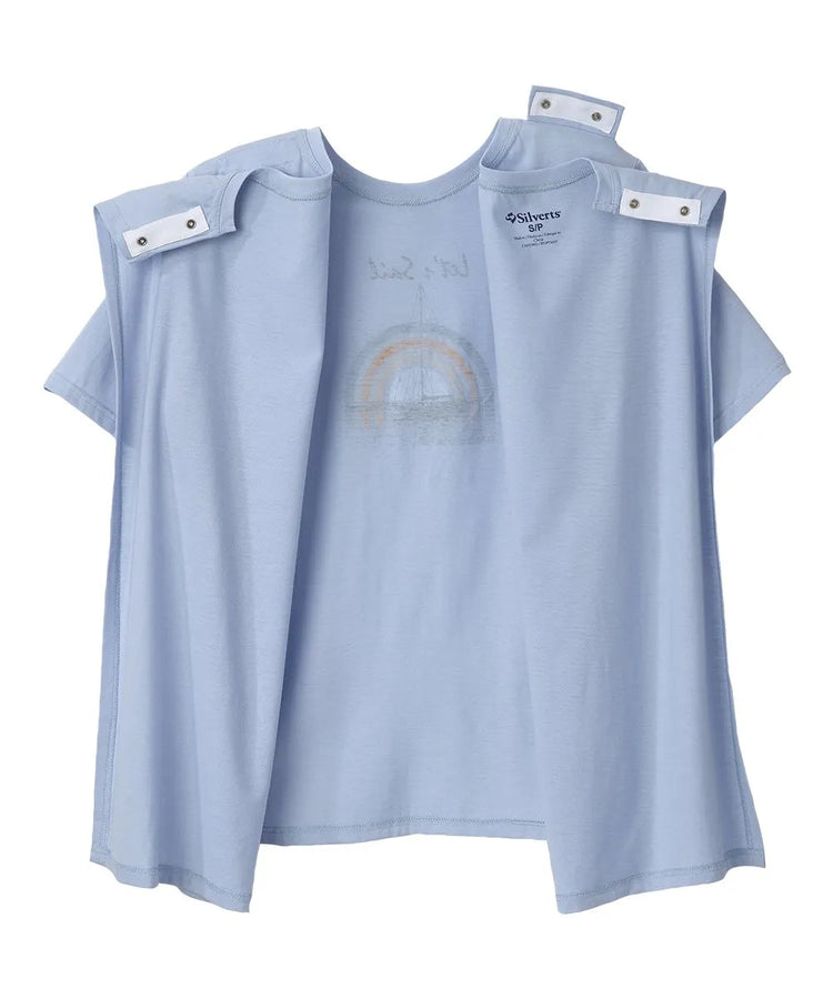 june adaptive mens graphic tshirt with open back lets sail