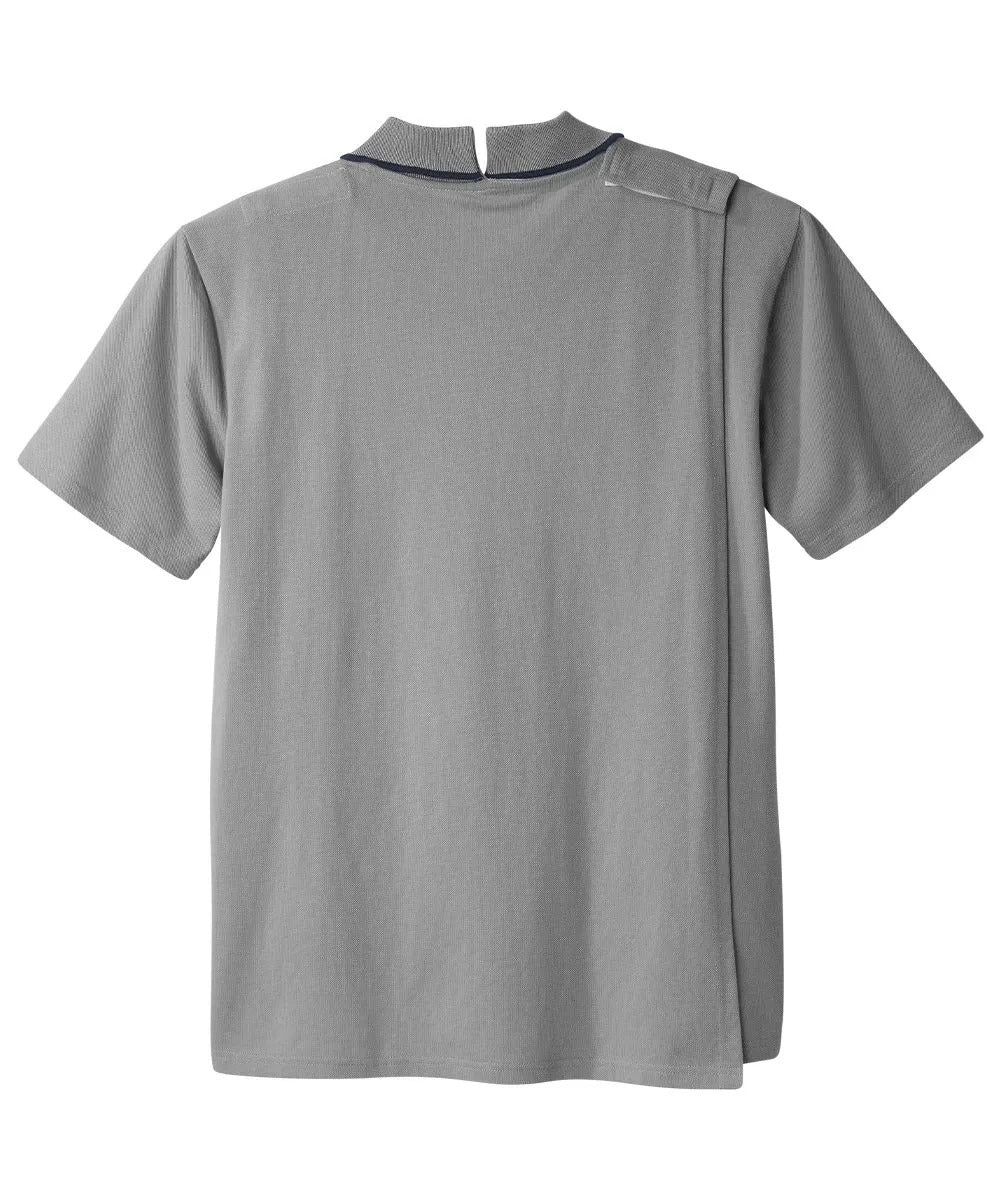 Men's Polo with quarter zippper. Black trim on Collar.