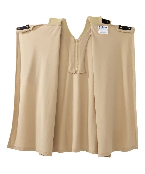 june adaptive mens zip polo shirt open back toasted beige