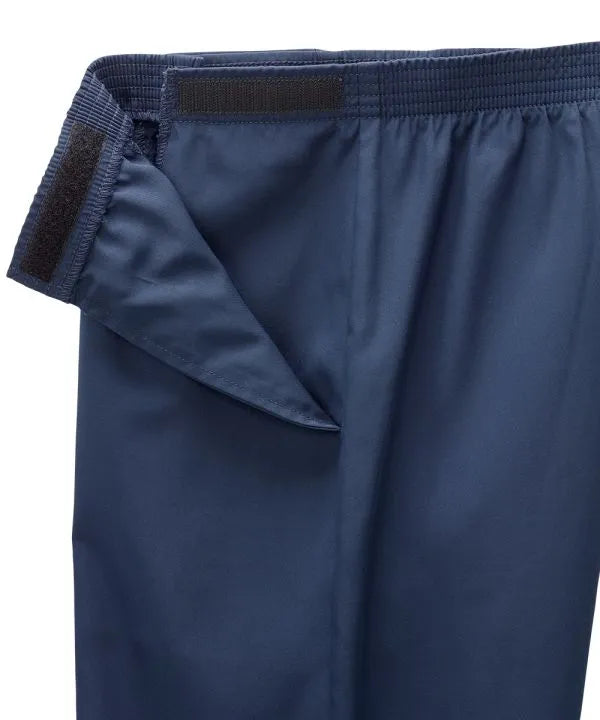 Navy Men's Easy Dressing Pants with Elastic Waist zoomed closure