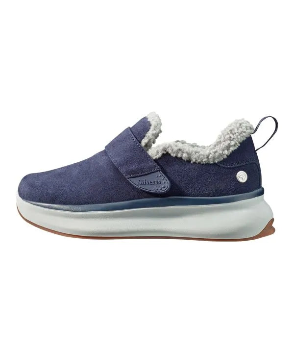 Inside of the navy Women's Sherpa Lining Shoes