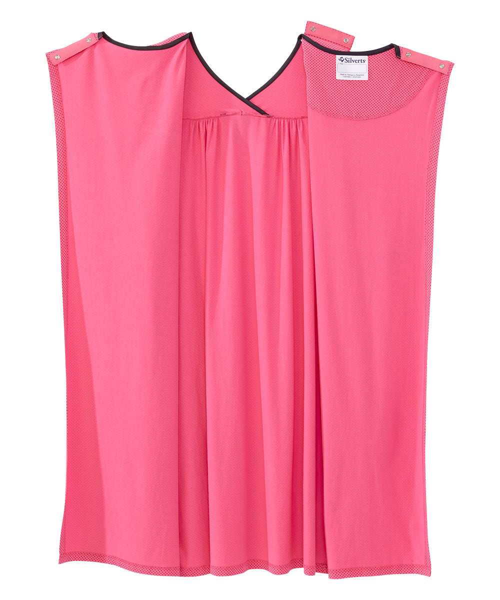 Pink Party Polka Dot Women's Knit Open Back Nightgown