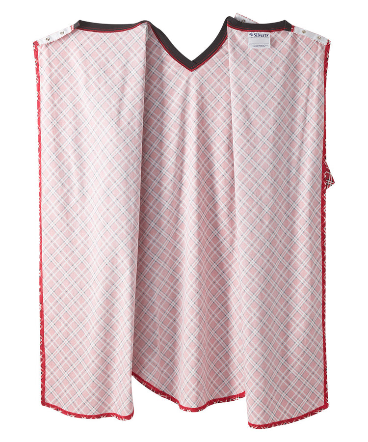 Red Tartan Men's Open Back Nightgown