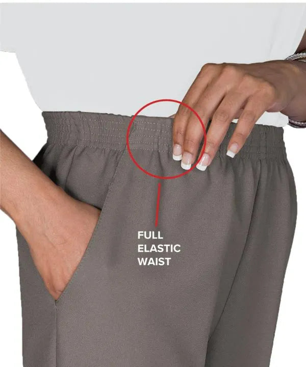 Elastic Waist Women's Pull-on Pants with Pockets