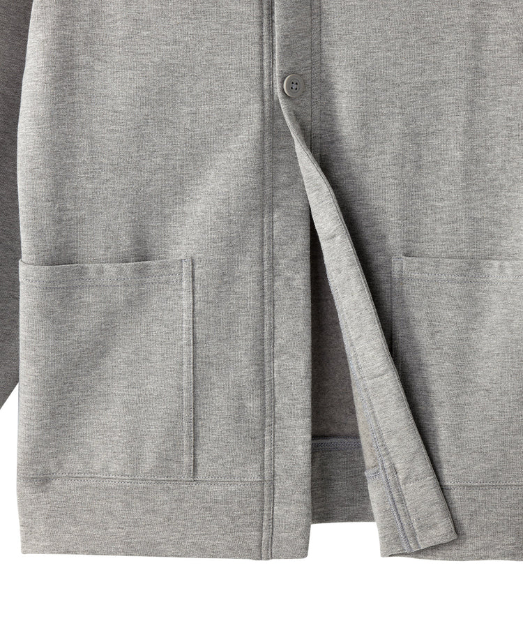 Bottom of the Heather Gray Women’s Self Dressing Fleece Cardigan with Magnetic Button