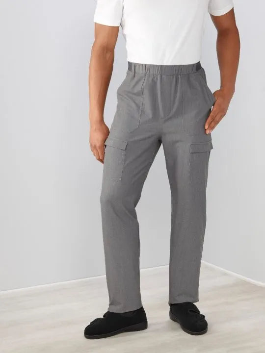 Men's Seated Stretch Cargo Pants with an Elastic Waistband