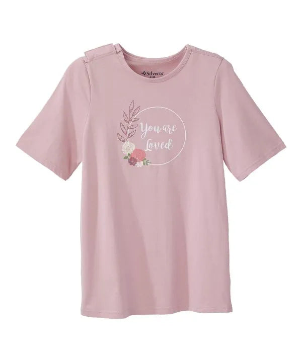 Women's Graphic Tee with Open Back
