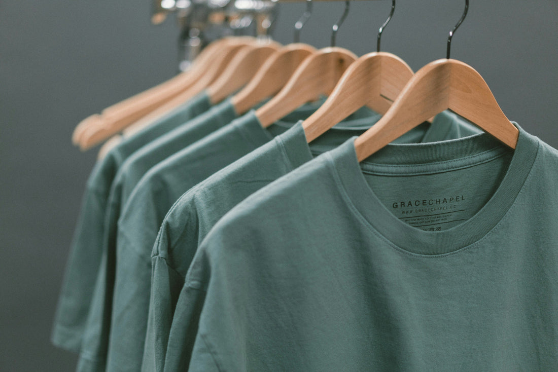 multiple turquoise shirts 