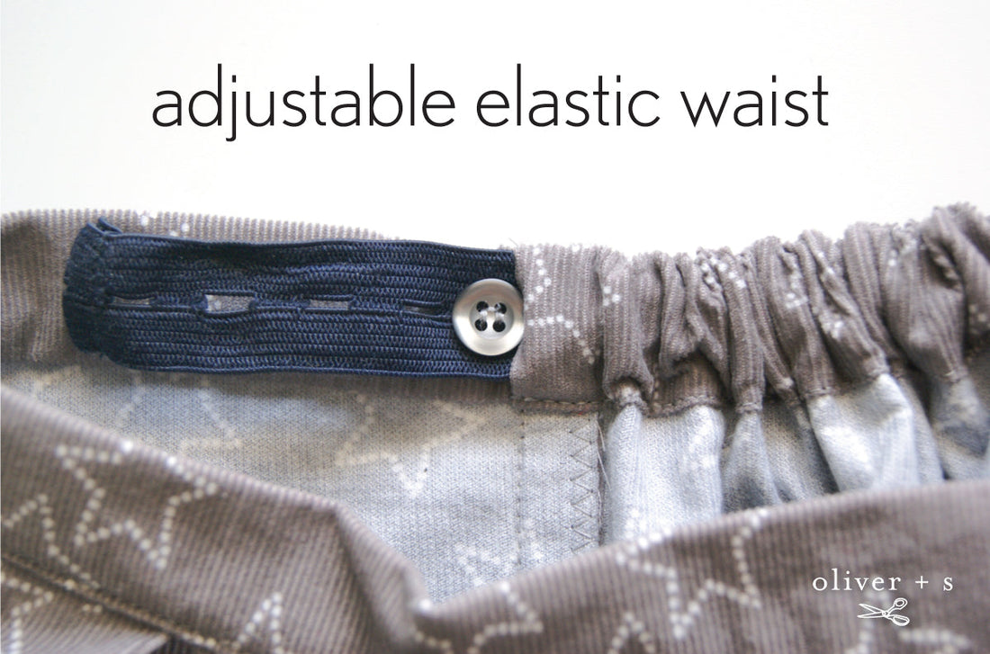 Zoomed in adjustable elastic waist