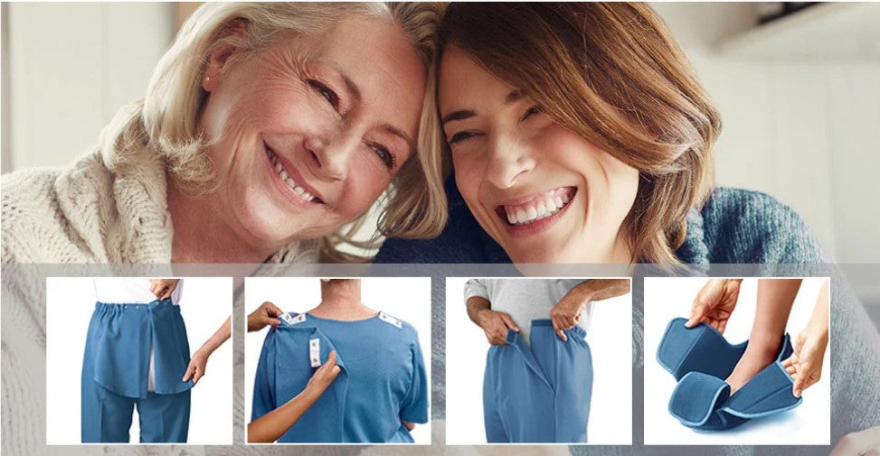 4 pictures showing versatility and comfort of clothing