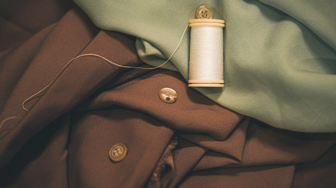 Sewing String Laid Upon Clothing