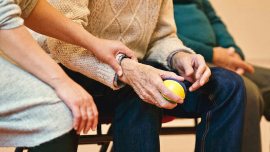 man holding tennis ball