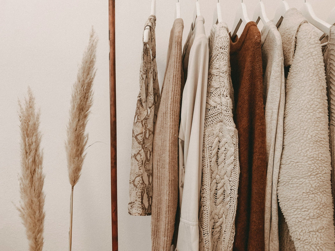 wheat beside clothing rack
