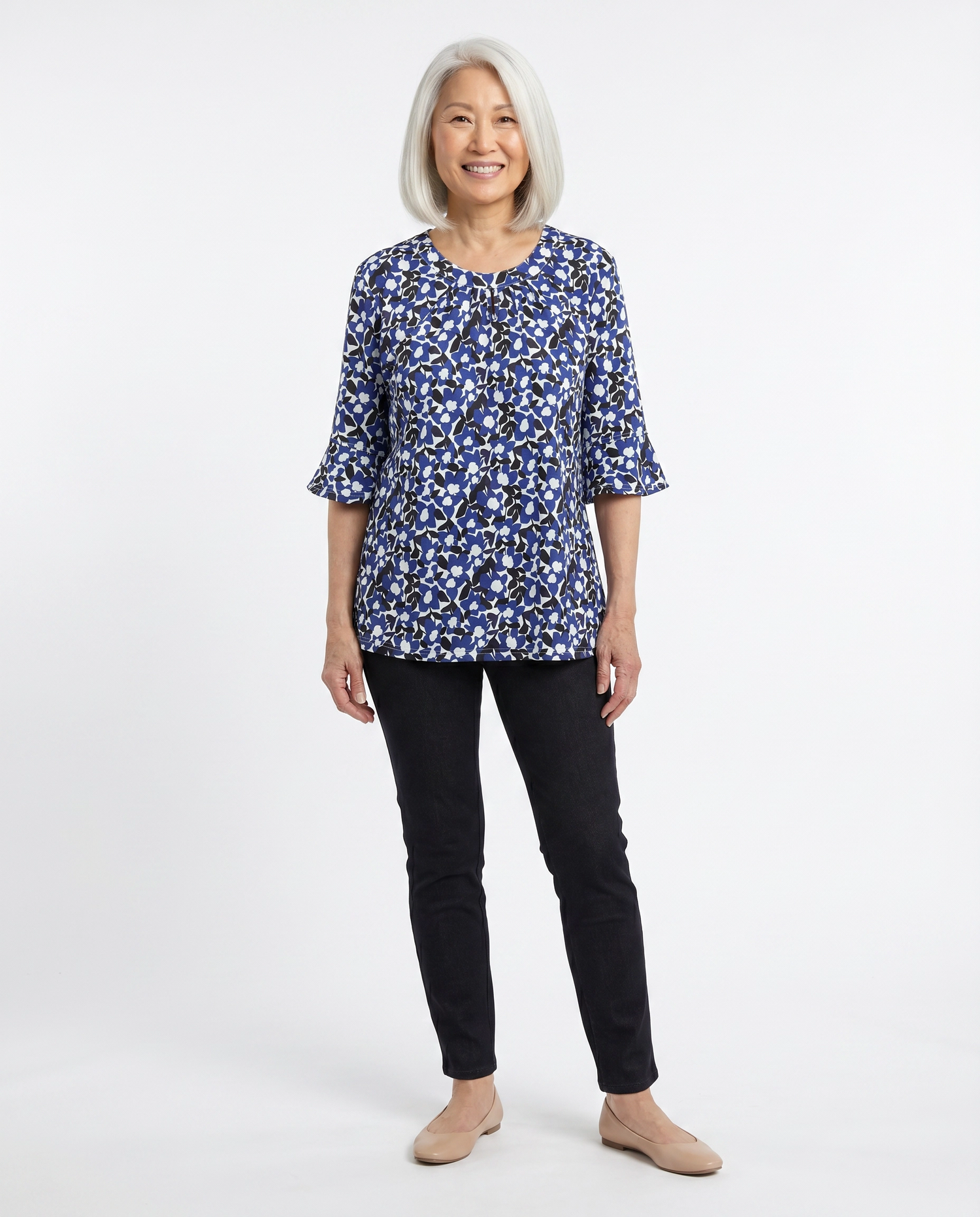 Adaptive Top - Cristy | Navy, front view