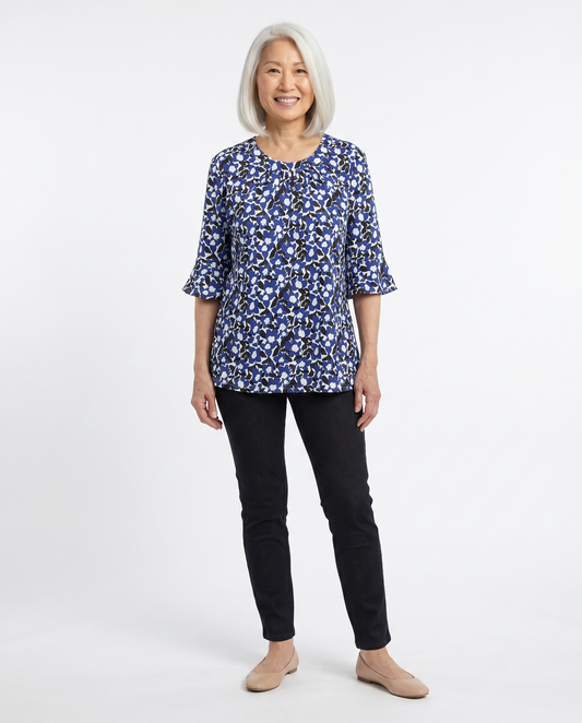 Adaptive Top - Cristy | Navy, front view
