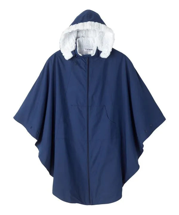 Unisex Luxurious Fur-Lined Winter Wheelchair Cape