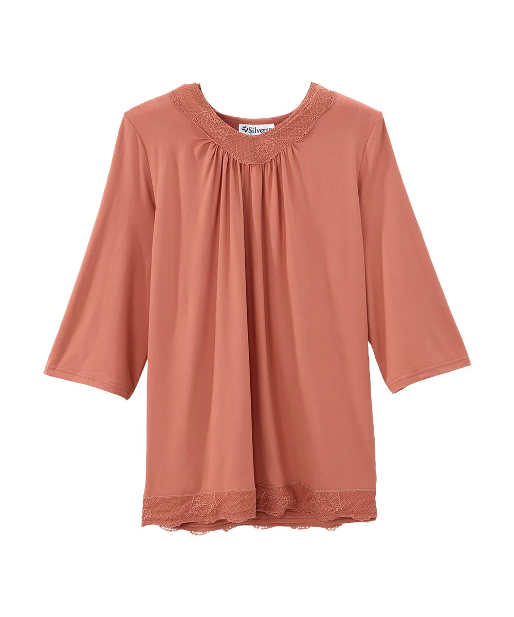 front of open back blouse 