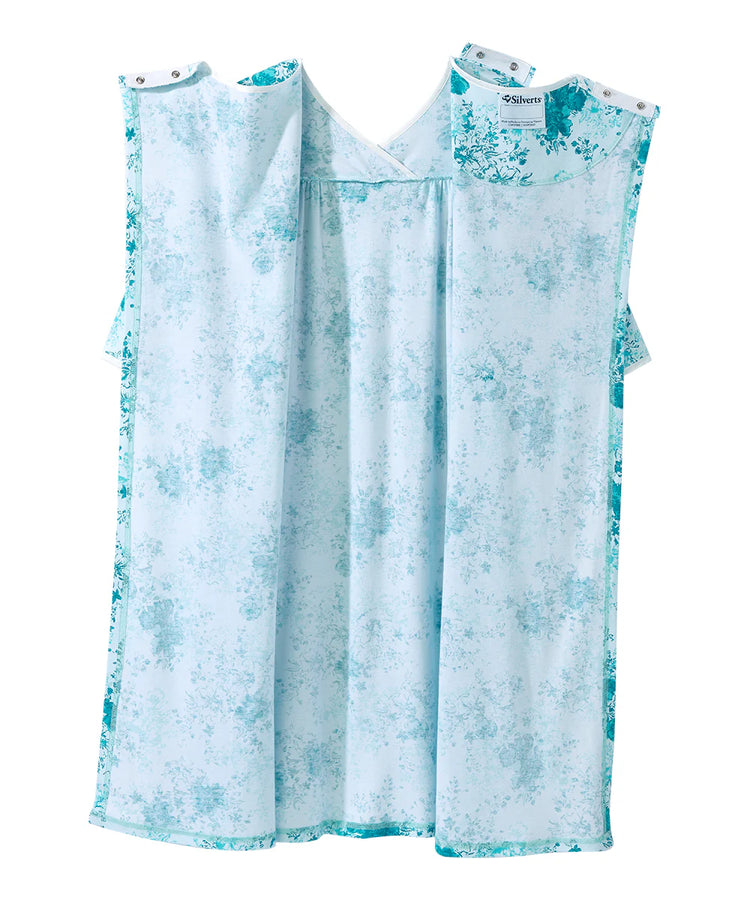 Women's Knit Nightgown with Back Overlap