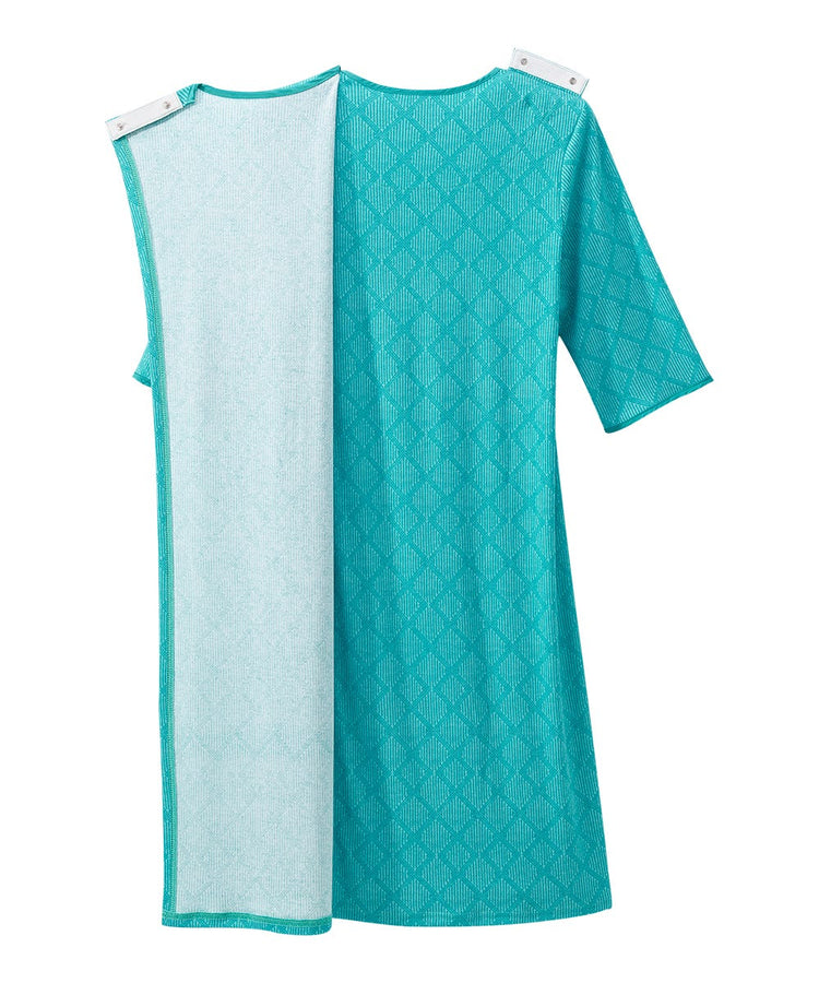 Women's Knit Nightgown with Back Overlap