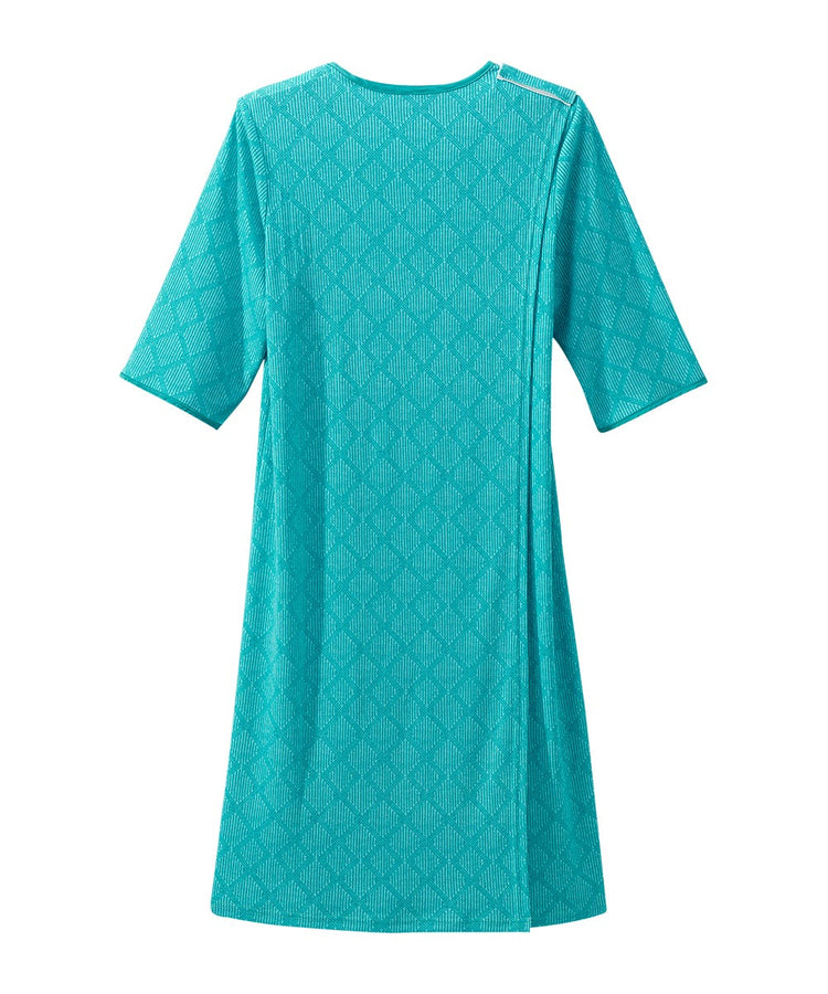 Women's Knit Nightgown with Back Overlap