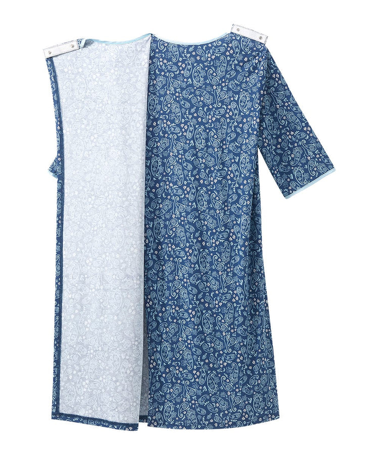 Women's Knit Nightgown with Back Overlap