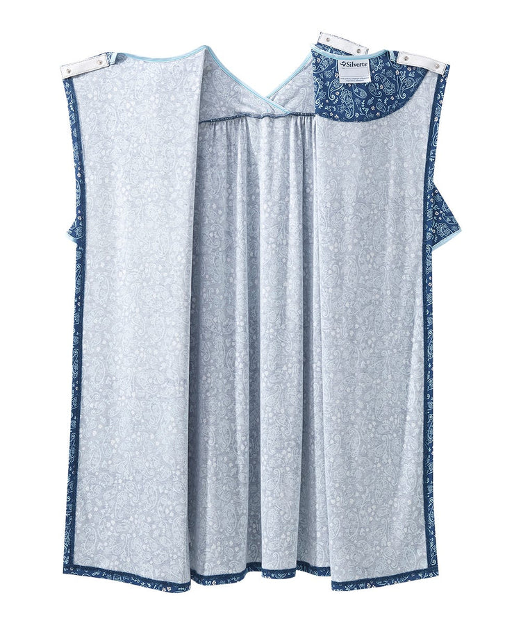 Women's Knit Nightgown with Back Overlap