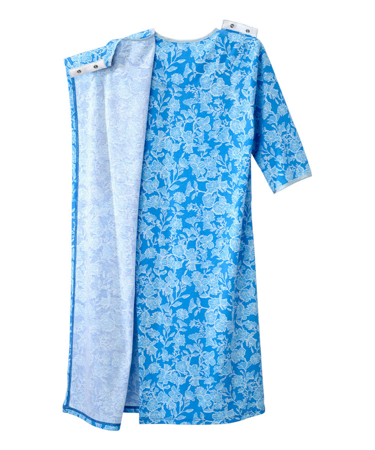 Women's Knit Nightgown with Back Overlap