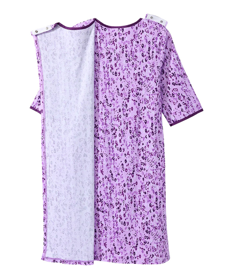 Women's Knit Nightgown with Back Overlap