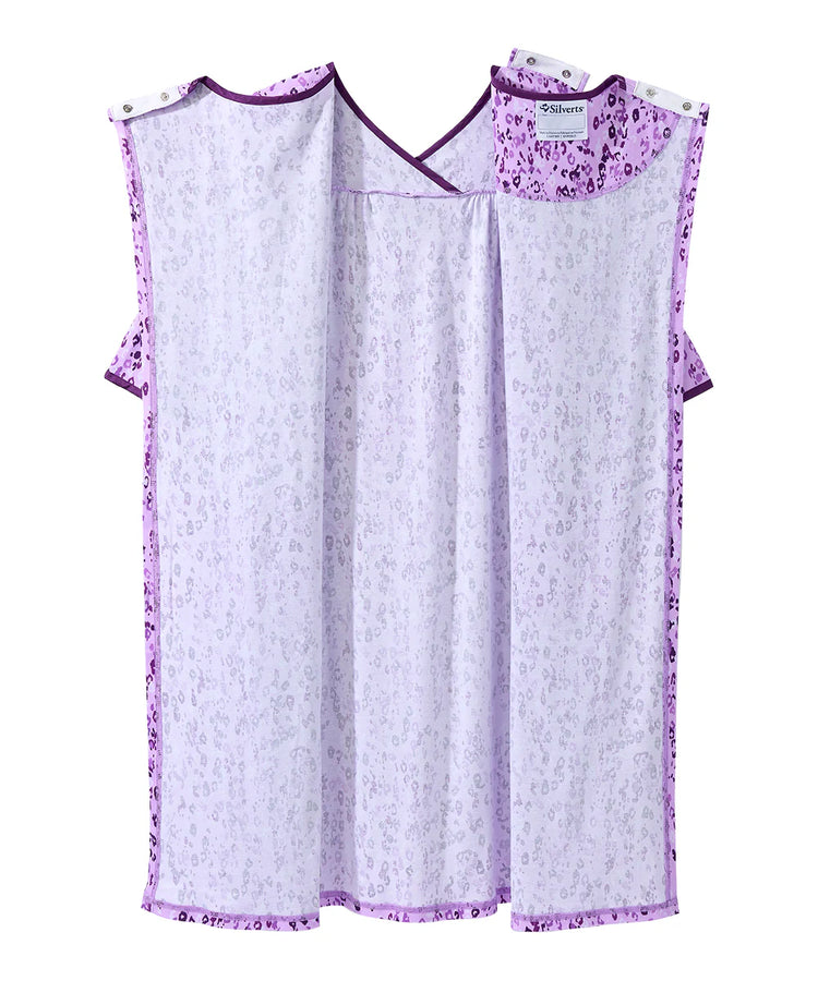 Women's Knit Nightgown with Back Overlap