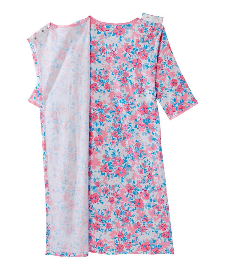 Women's Knit Nightgown with Back Overlap