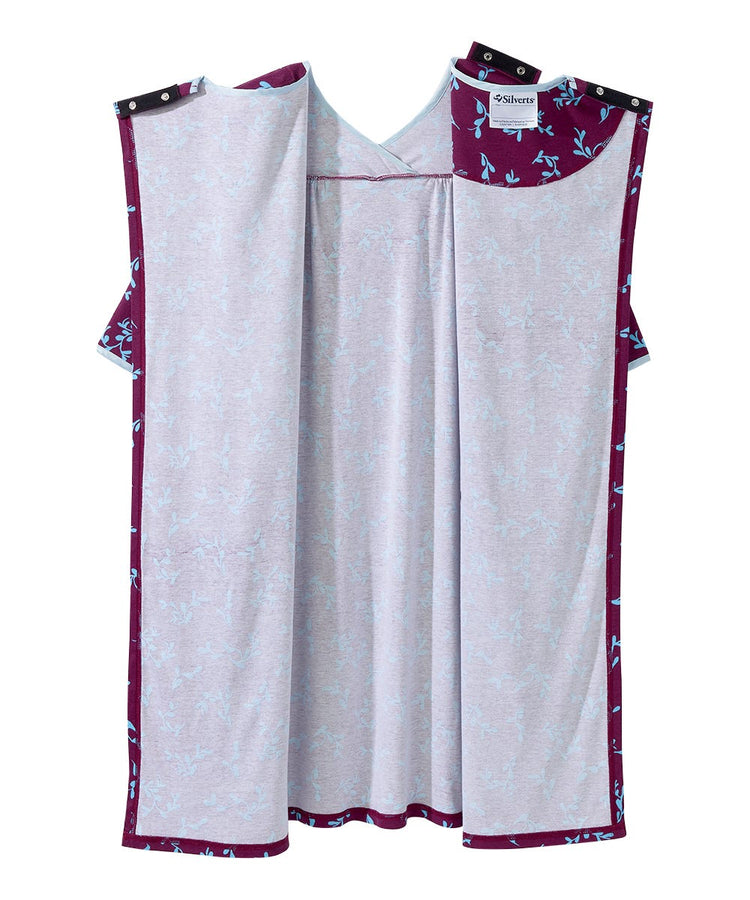 Women's Knit Nightgown with Back Overlap