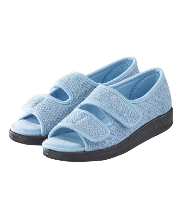 Full view of the Powder Blue Women's Two Straps Sandals