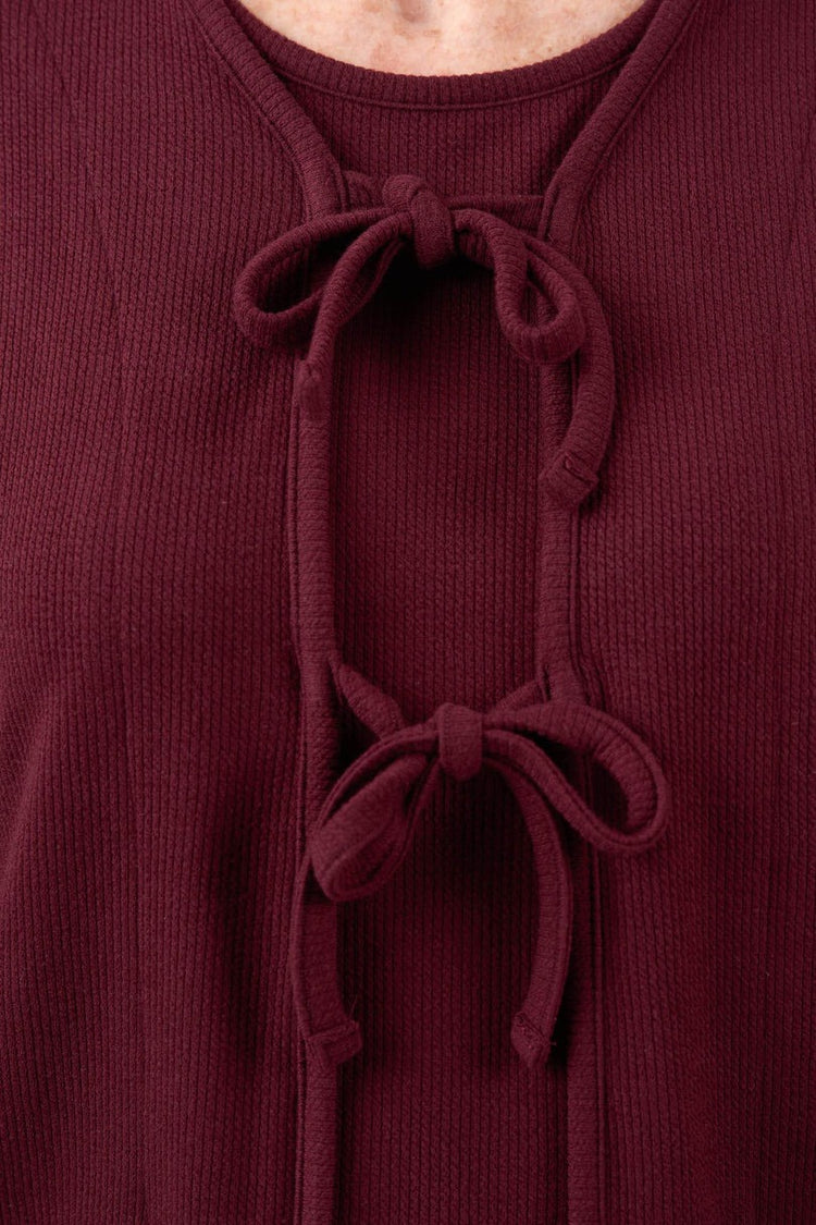 Women’s Open-Back Easy Dressing Cable Knit Shirt |Easy-Dress Snap Closure Adaptive Top