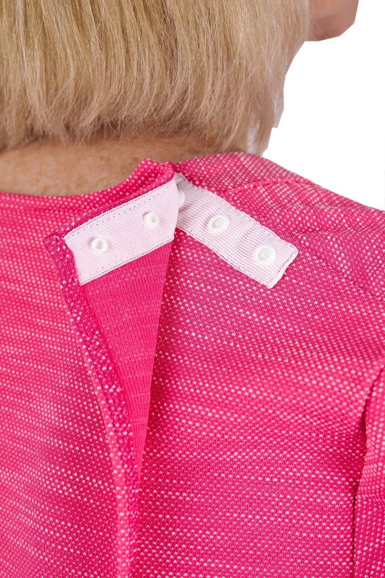 Easy-Access Open-Back Keyhole Opening Shirt for Assisted Dressing | Easy-Dress Snap Closure Adaptive Top