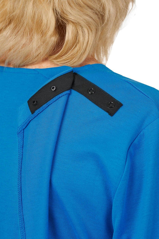 Easy-Access Open-Back Butterfly Shirt for Assisted Dressing | Easy-Dress Snap Closure Adaptive Top