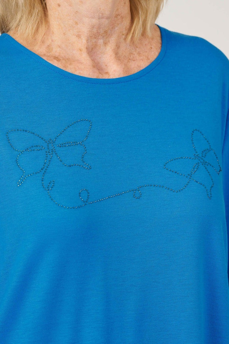 Easy-Access Open-Back Butterfly Shirt for Assisted Dressing | Easy-Dress Snap Closure Adaptive Top