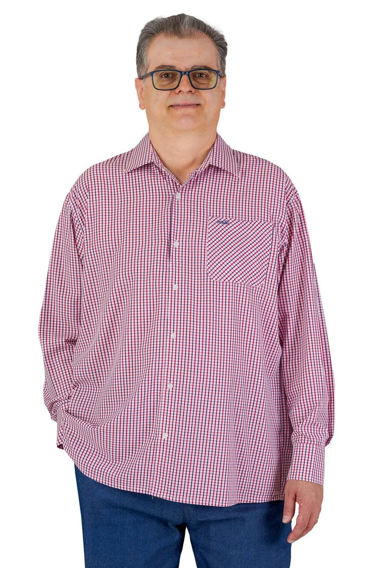 Men’s Adaptive Back-Opening Bamboo Sport Shirt | Easy-Dress Velcro Cuff Design
