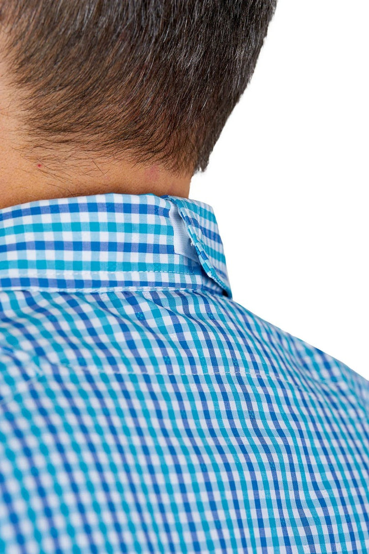 Men’s Adaptive Back-Opening Bamboo Sport Shirt | Easy-Dress Velcro Cuff Design