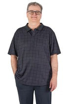 Men’s Adaptive Back-Opening Knit Polo Shirt |Assisted Dressing Snap Closure Comfort Top
