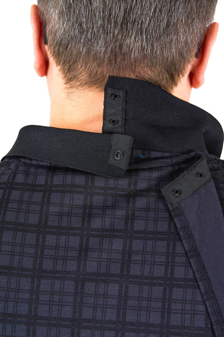 Men’s Adaptive Back-Opening Knit Polo Shirt |Assisted Dressing Snap Closure Comfort Top