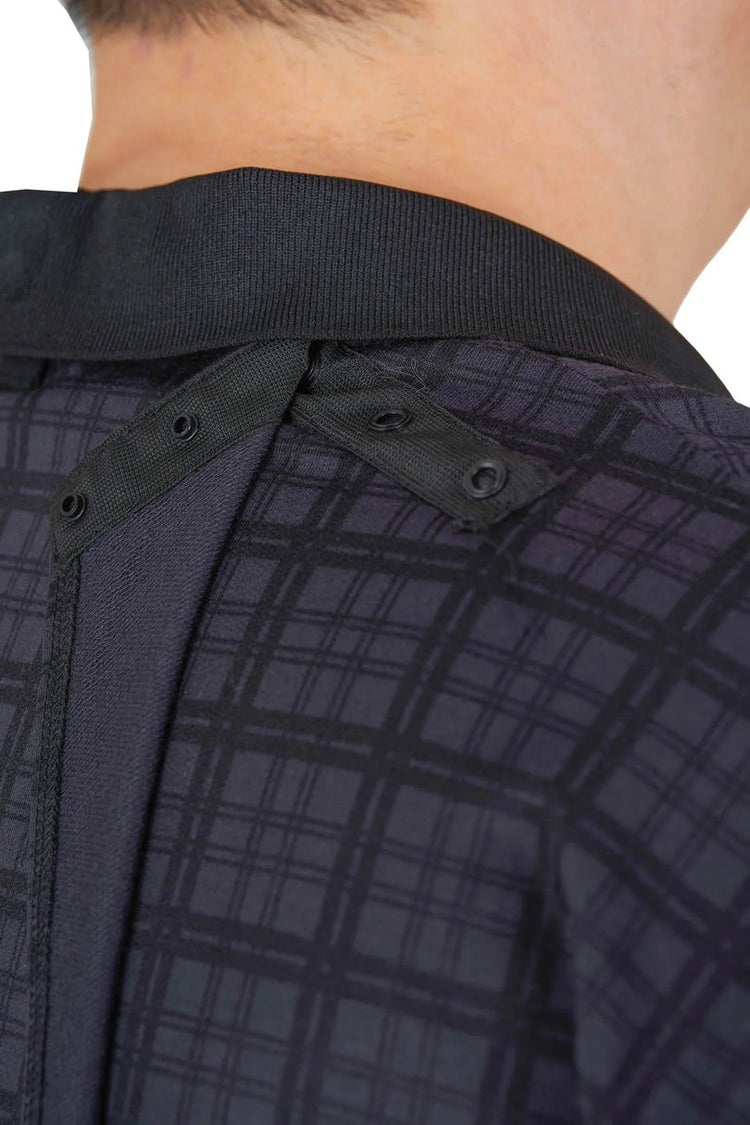 Men’s Adaptive Back-Opening Knit Polo Shirt |Assisted Dressing Snap Closure Comfort Top