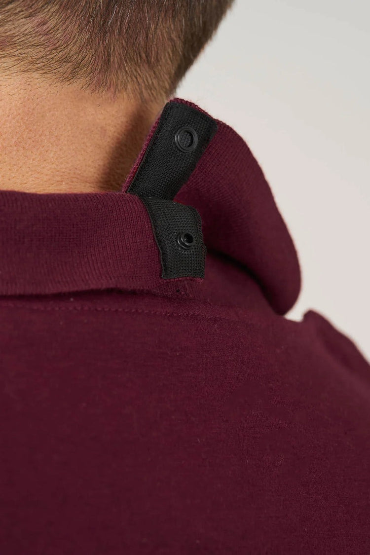 Men’s Adaptive Back-Opening Knit Polo Shirt |Assisted Dressing Snap Closure Comfort Top