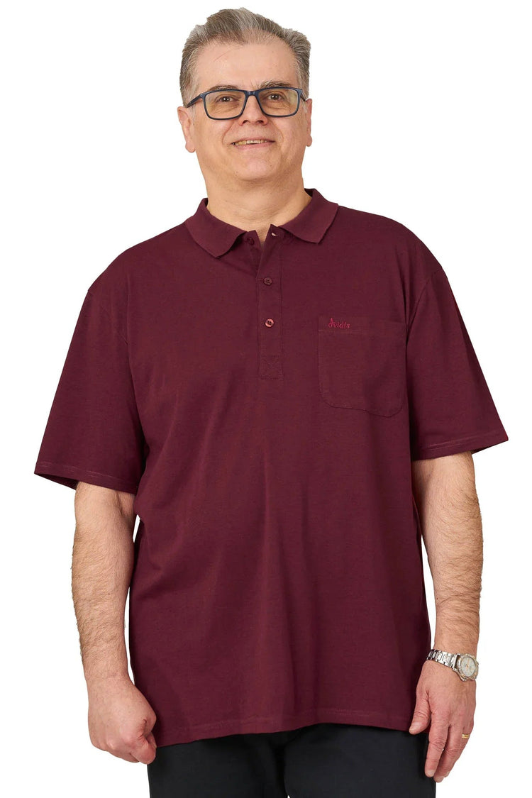 Men’s Adaptive Back-Opening Knit Polo Shirt |Assisted Dressing Snap Closure Comfort Top