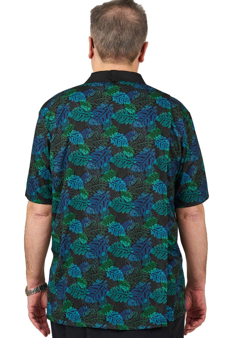Men’s Adaptive Back-Opening Knit Polo Shirt |Assisted Dressing Snap Closure Comfort Top