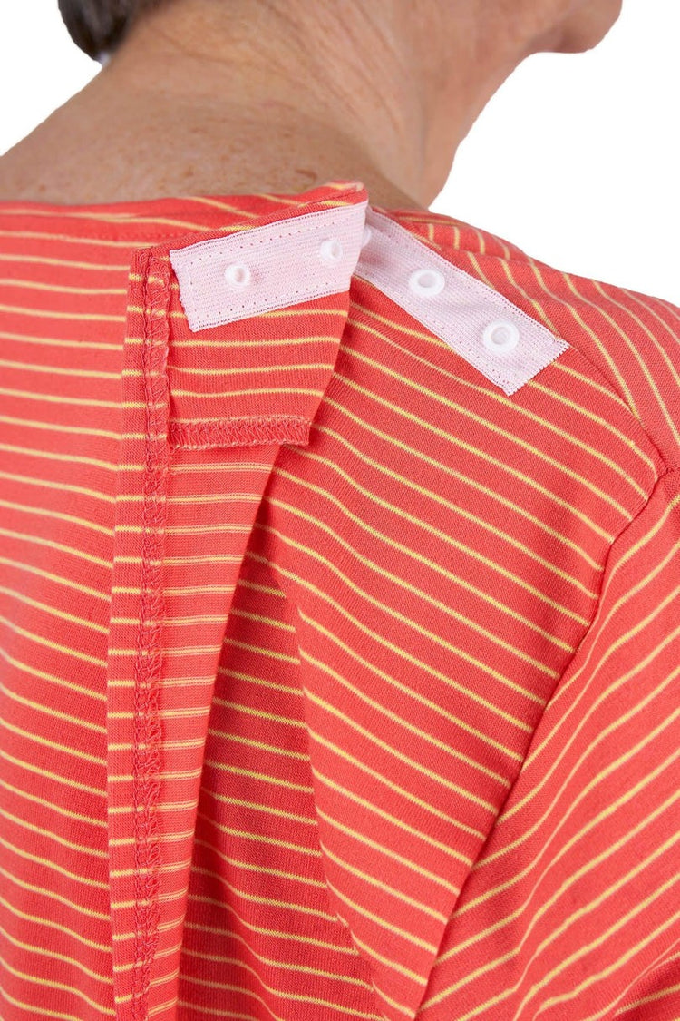 Women's Bow Long Sleeve Nightgown with Back Overlap