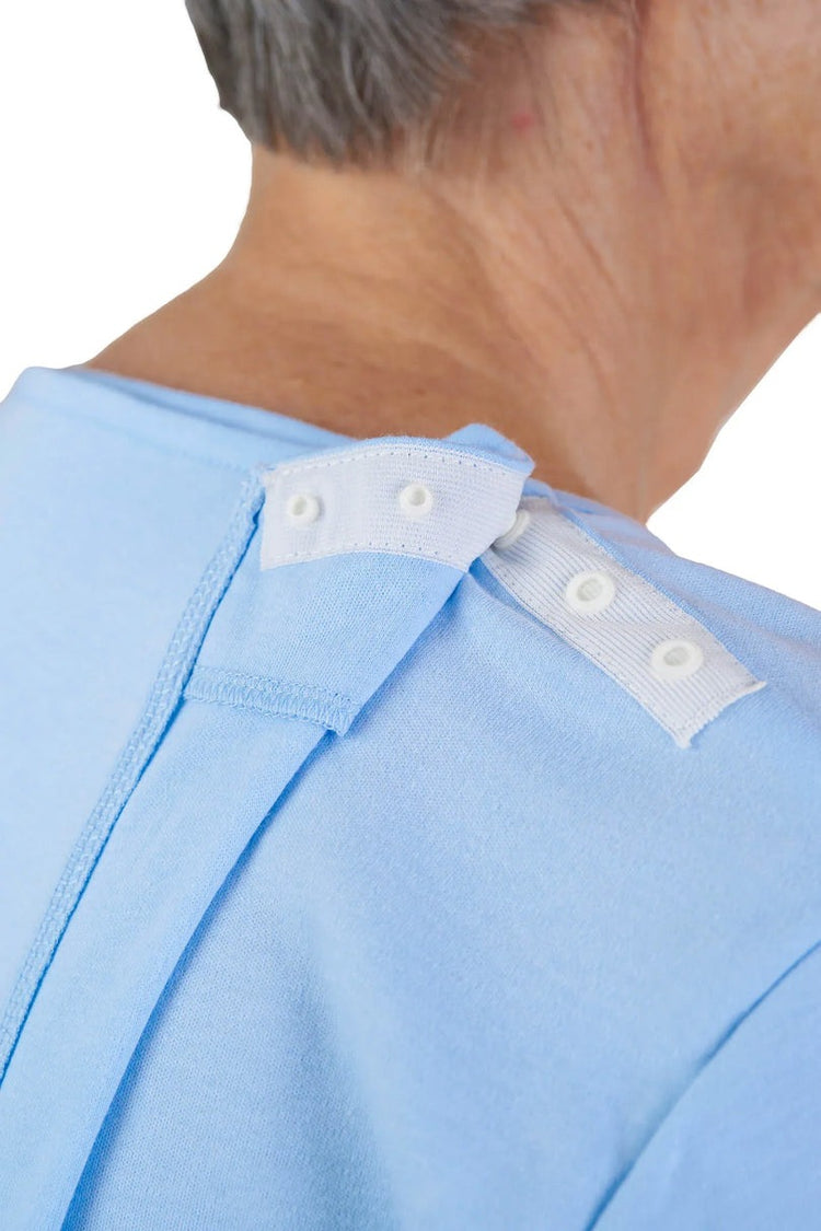 Women's Bow Long Sleeve Nightgown with Back Overlap