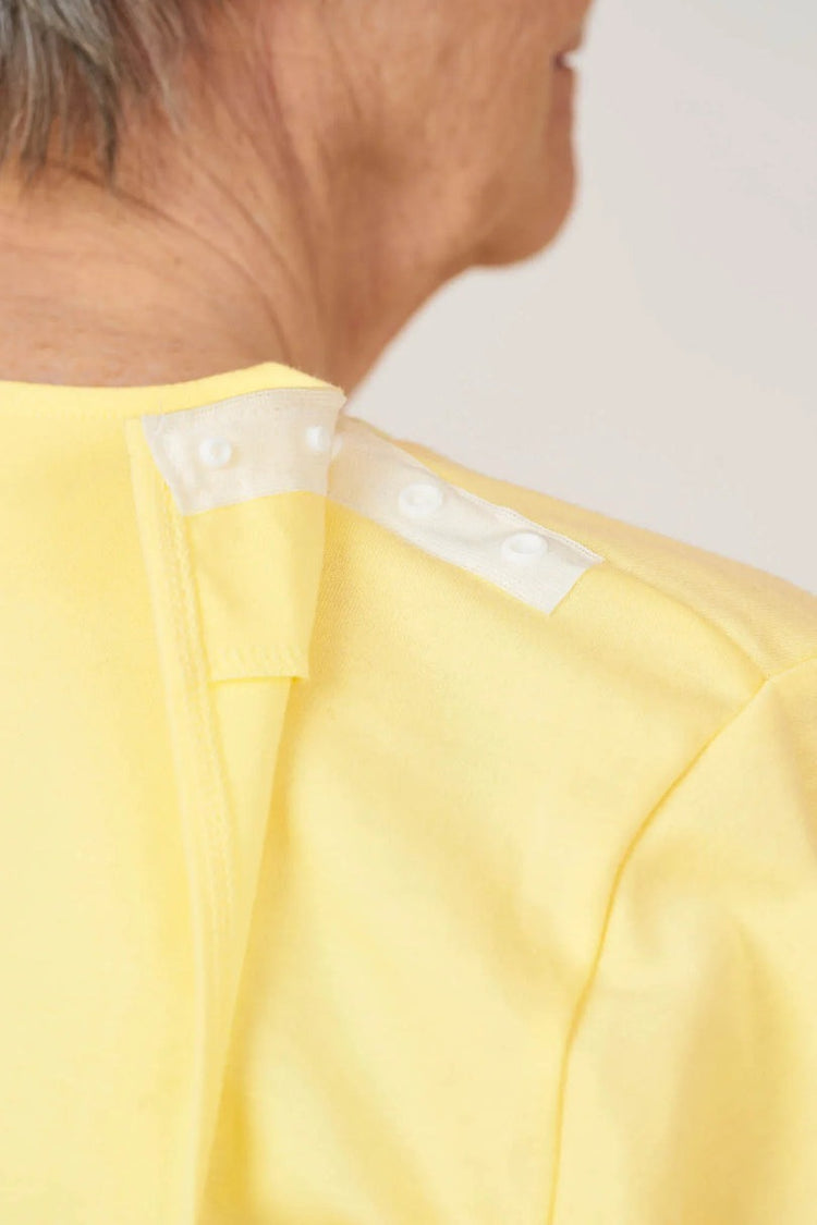 Women's Bow Long Sleeve Nightgown with Back Overlap