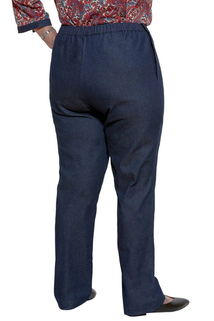 Women’s Side-Opening Easy Dressing Elastic Waist Pants |   Easy-On Adaptive Trousers with Velcro Adjustable Waist